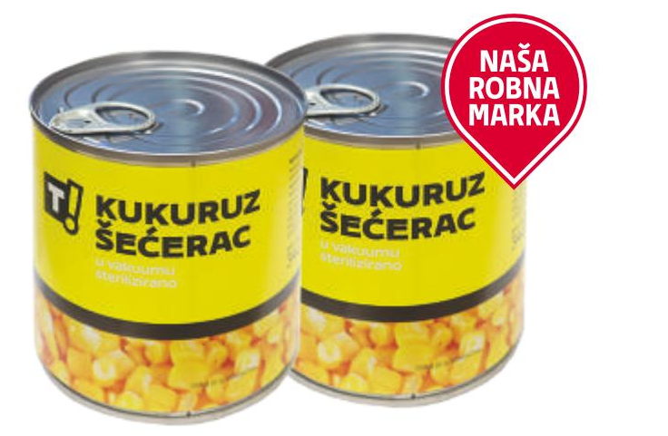 T! Kukuruz šećerac 170 g - Akcija u trgovini Tommy