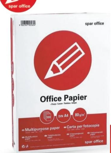 Fotokopirni papir SPAR OFFICE 1 omot