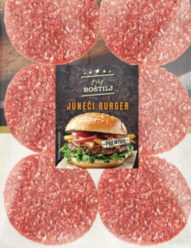 Moj ROŠTILJ Burger juneći smrznuto 6x150g/ 900 g