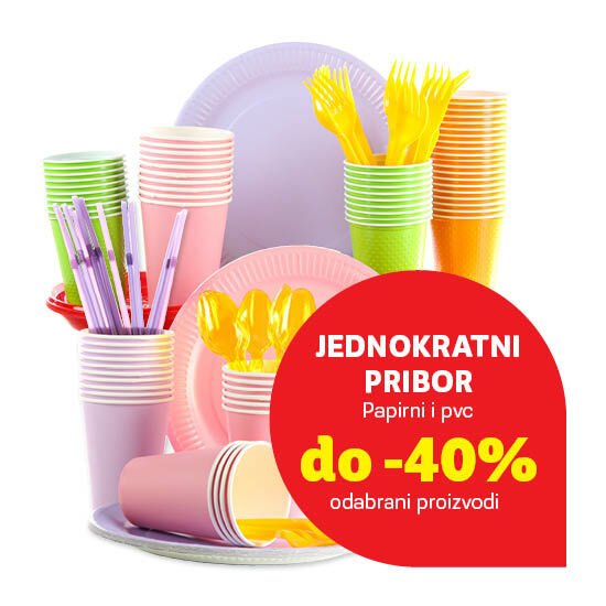 Jednokratni pribor - Akcija u trgovini Plodine