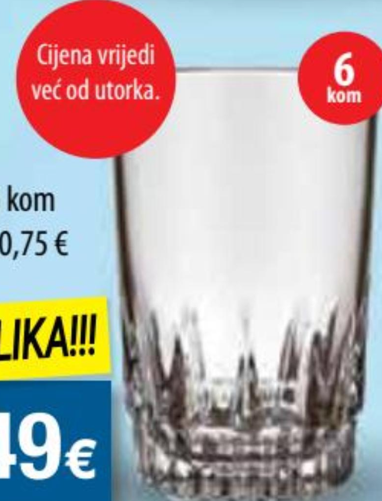 Čaša 290 ml, 6 kom