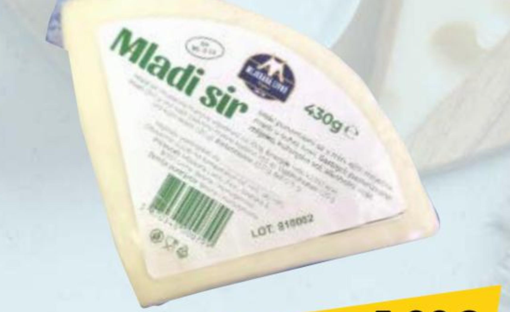 Mljekara Livno Sir mladi livanjski 430g