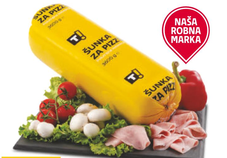 T! Šunka za pizzu 1 kg - Akcija u trgovini Tommy
