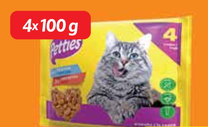 Petties Hrana za mačke 4x100 g