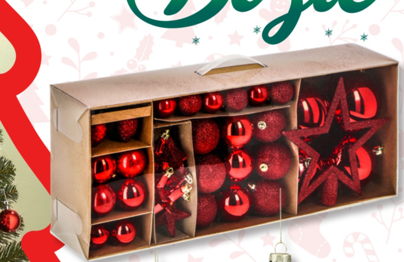 Komplet okraskov za božično drevo