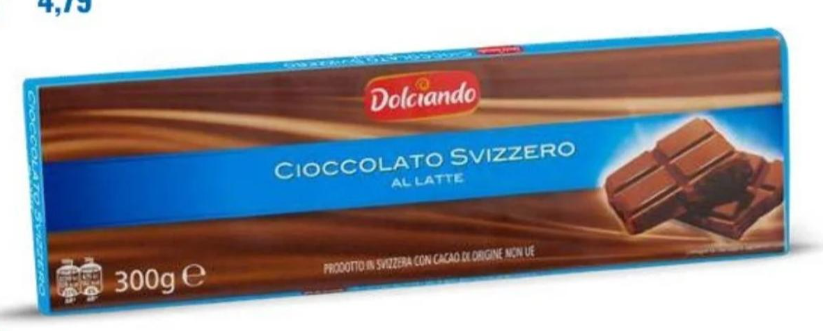 Švicarska mliječna čokolada 300 g - Akcija u trgovini Eurospin