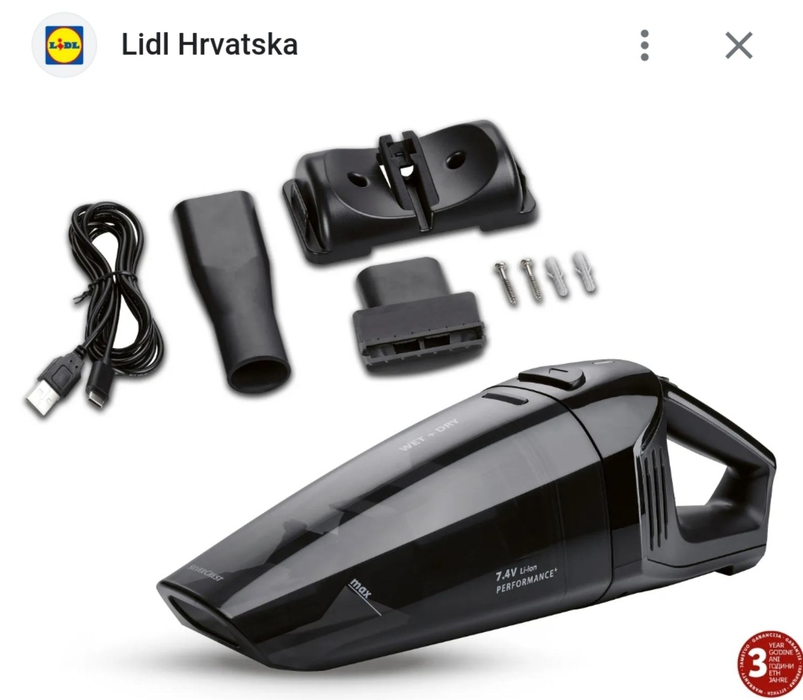 SILVERCREST® Bežični ručni usisavač