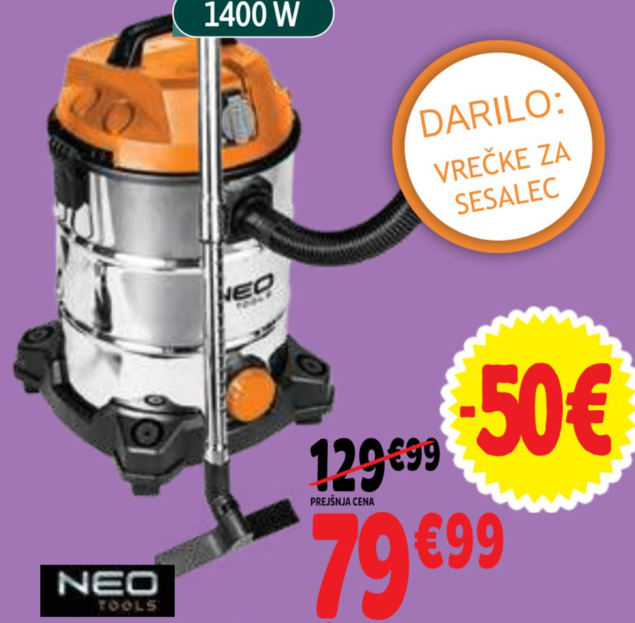 NEO TOOLS INDUSTRIJSKI SESALEC