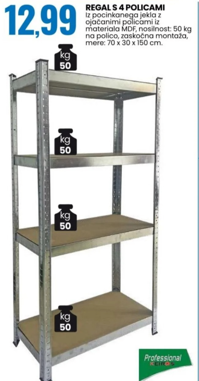 Professional KEIROS Regal s 4 policami