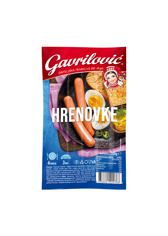 Hrenovke Gavrilović Jeli pileće 200 g Gavrilović