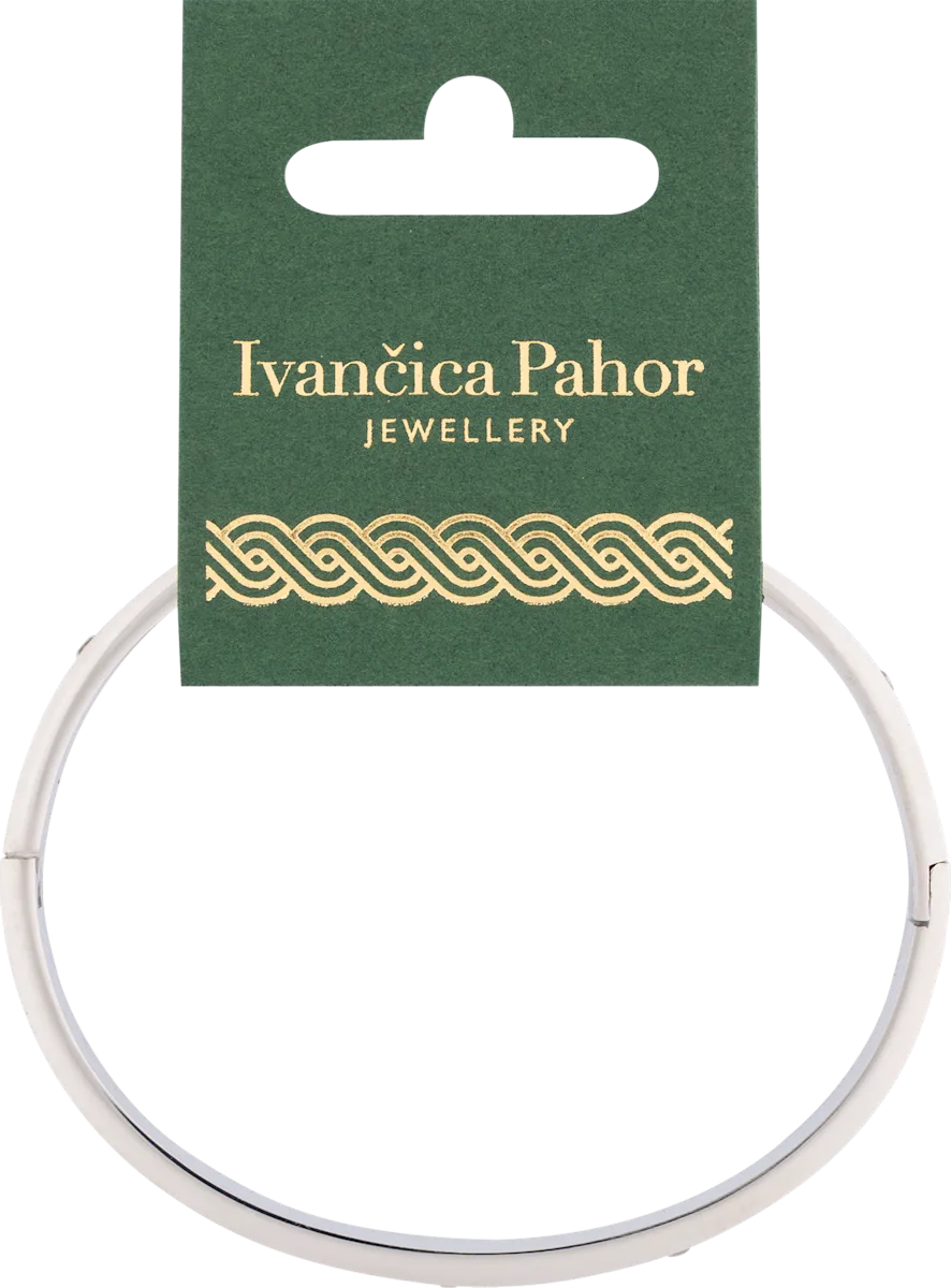 Ivančica Pahor narukvica od nehrđajućeg čelika srebrna, cirkoni