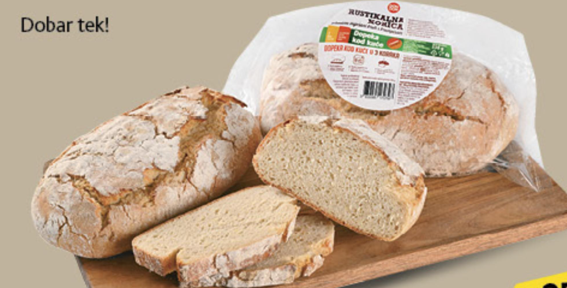 Kruh Rustikalna Korica 530g/500g
