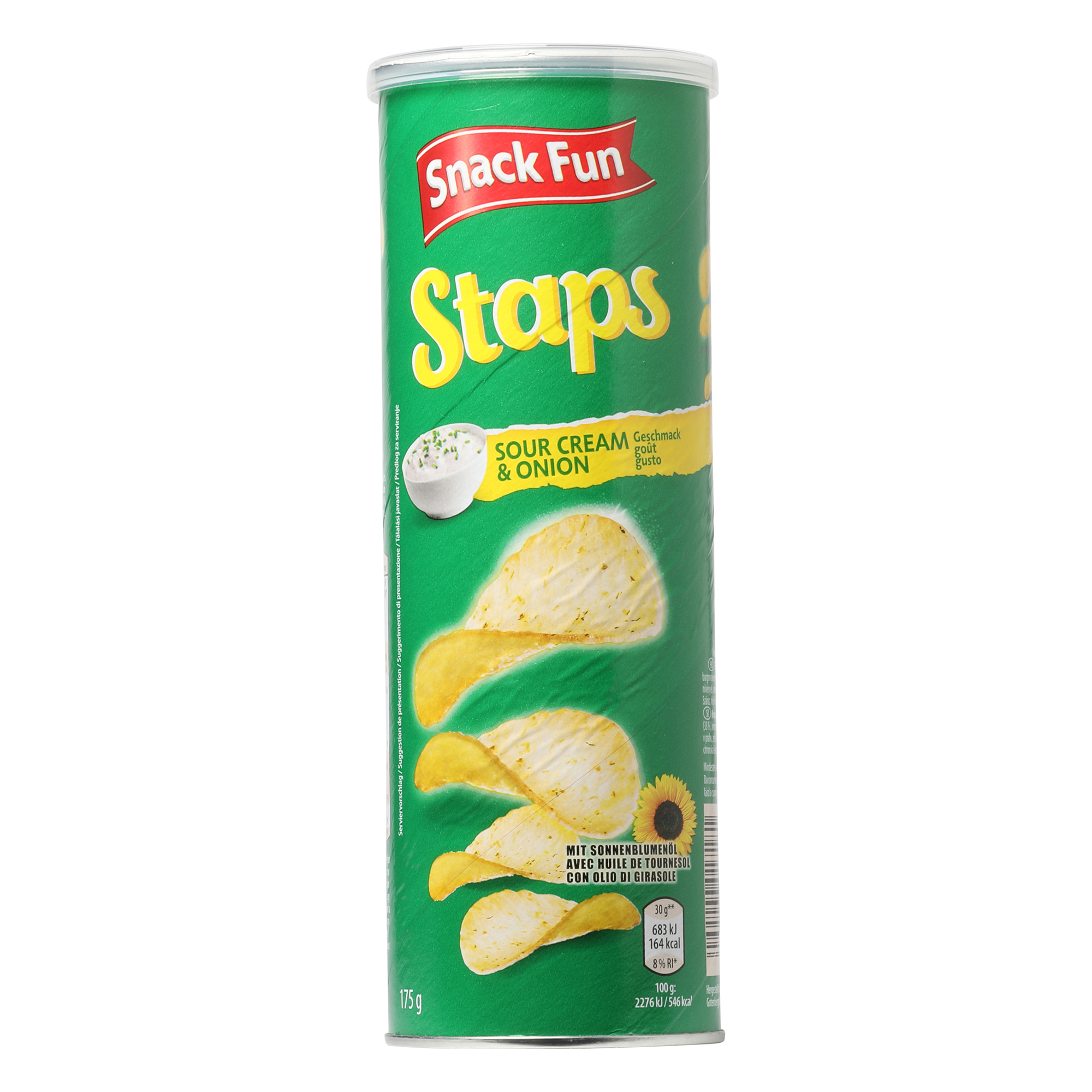 Snack Fun Čips v tulcu