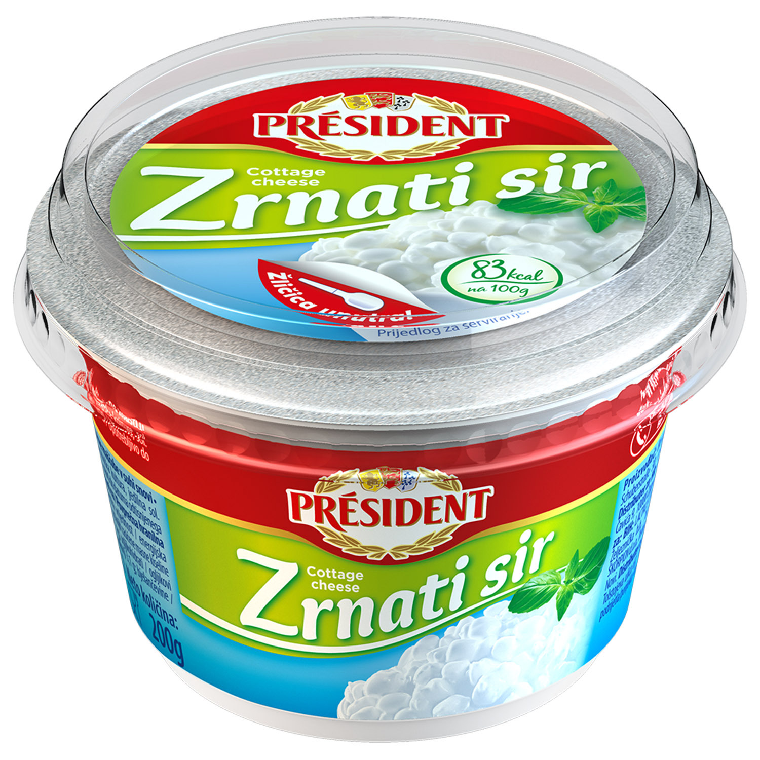 President Zrnati sir 200 g Dukat