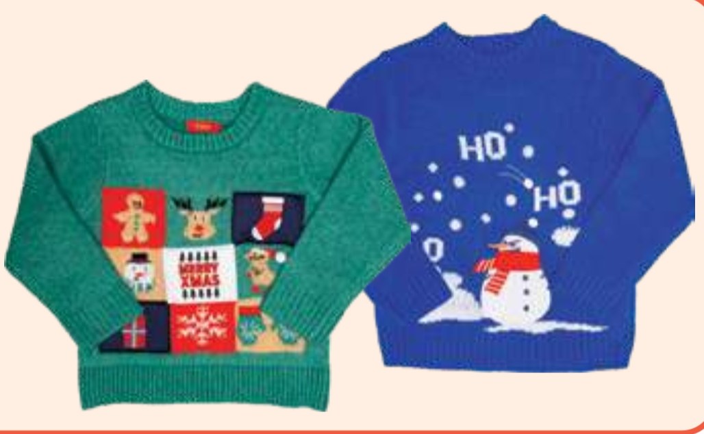 Tissaia deški ali dekliški pulover z božičnimi motivi