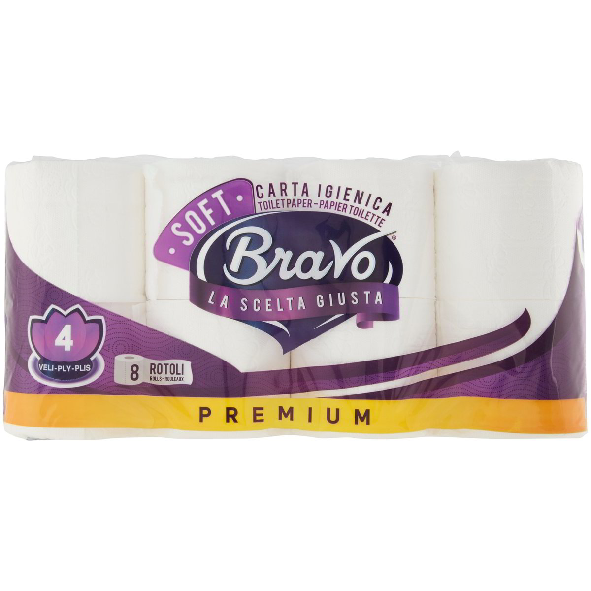 Bravo Toaletni papir 4-sl, 8/1