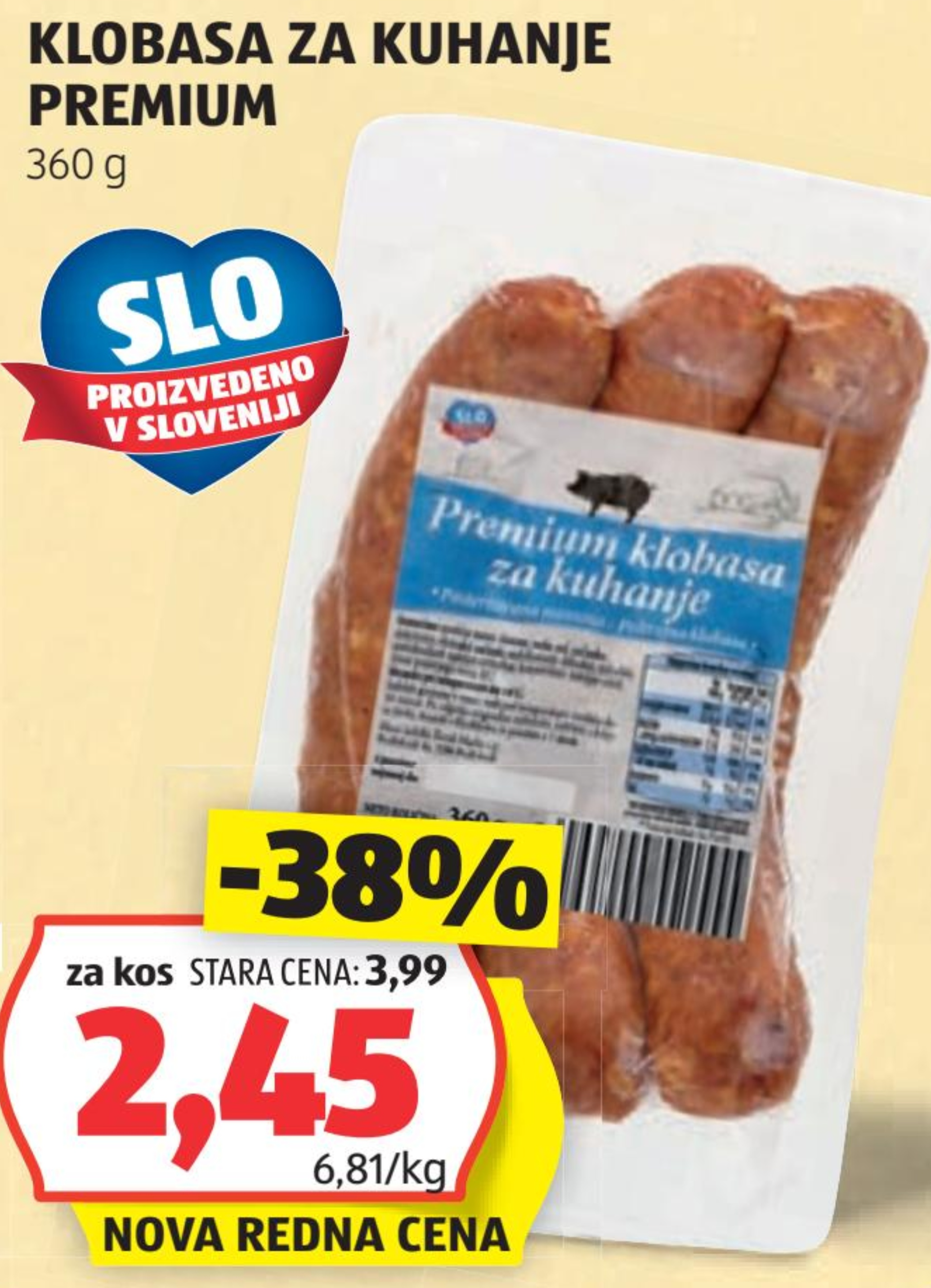 Klobasa za kuhanje Premium