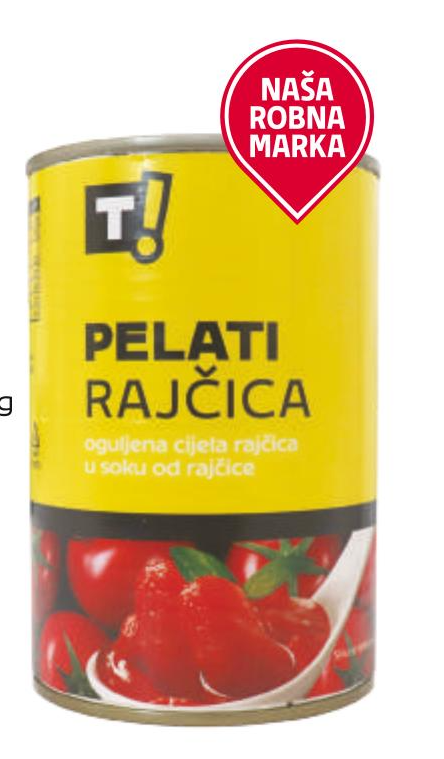 T! Pelati rajčica 400 g - Akcija u trgovini Tommy