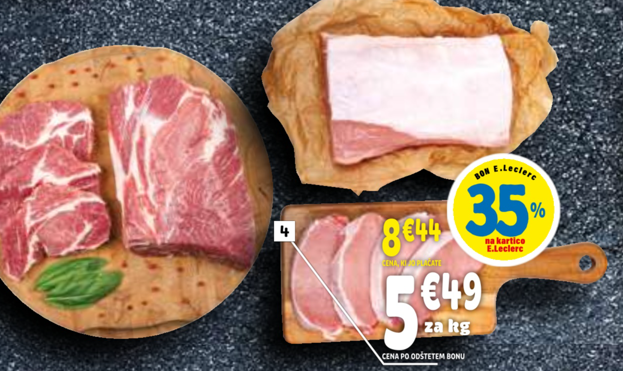 Svinjski vrat ali hrbet brez kosti