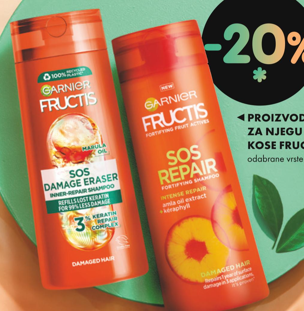 Odabrani Fructis proizvodi za njegu kose