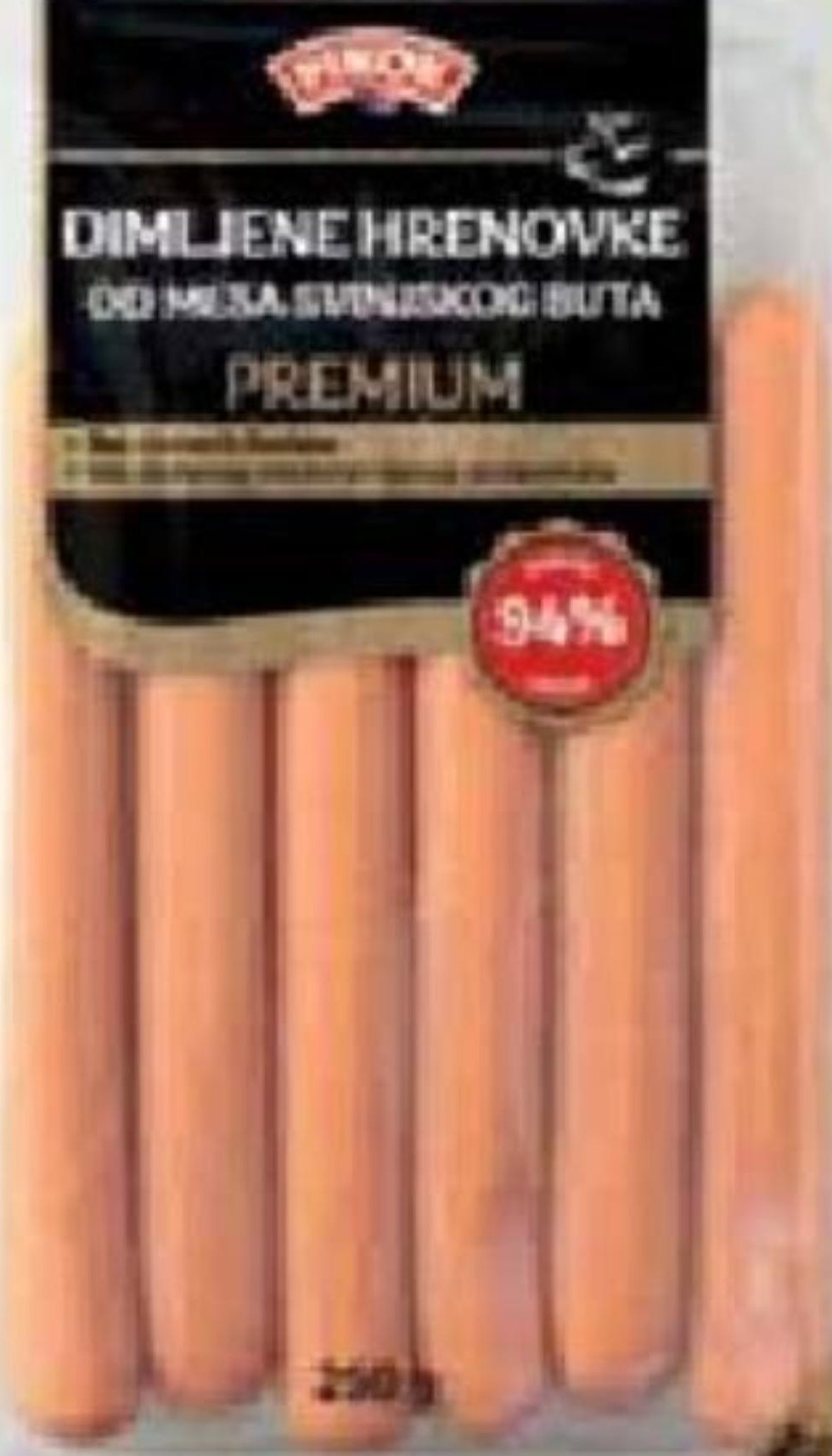 PIKOK Dimljene hrenovke od mesa svinjskog buta 250 g - Akcija u trgovini Lidl